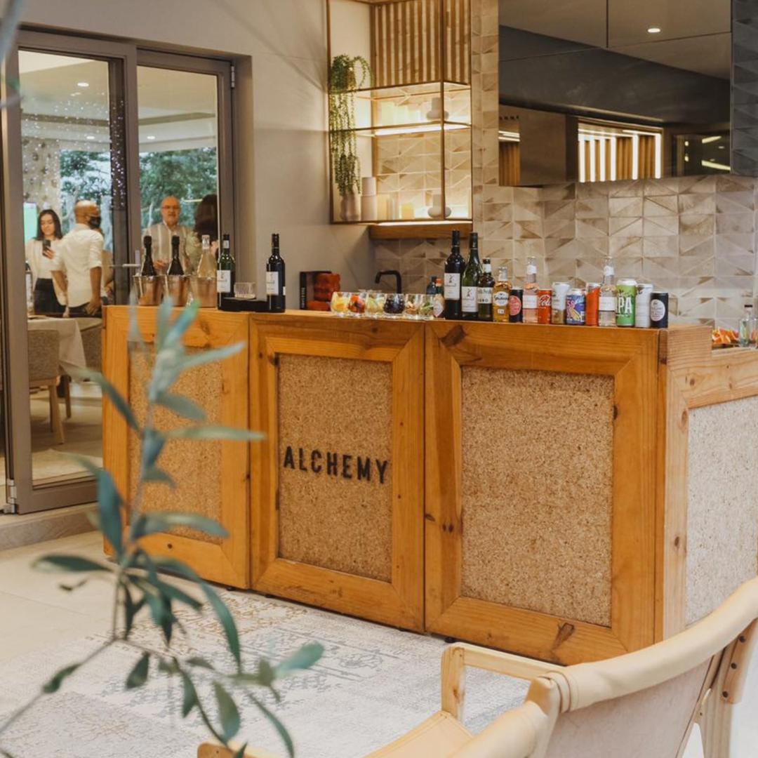 Alchemy mobile bar set up at a private event